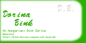 dorina bink business card